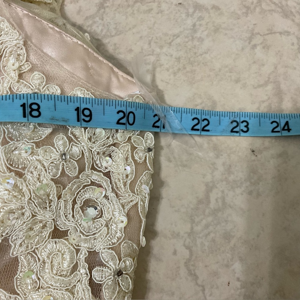 DANCING QUEEN Sequined Rhinestones short cocktail party Prom Dress XXL Ivory - Picture 9 of 10